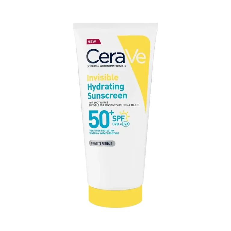 CERAVE Αντηλιακό Invisible Hydrating Sunscreen SPF50+​ για Πρόσωπο και Σώμα - 177ml