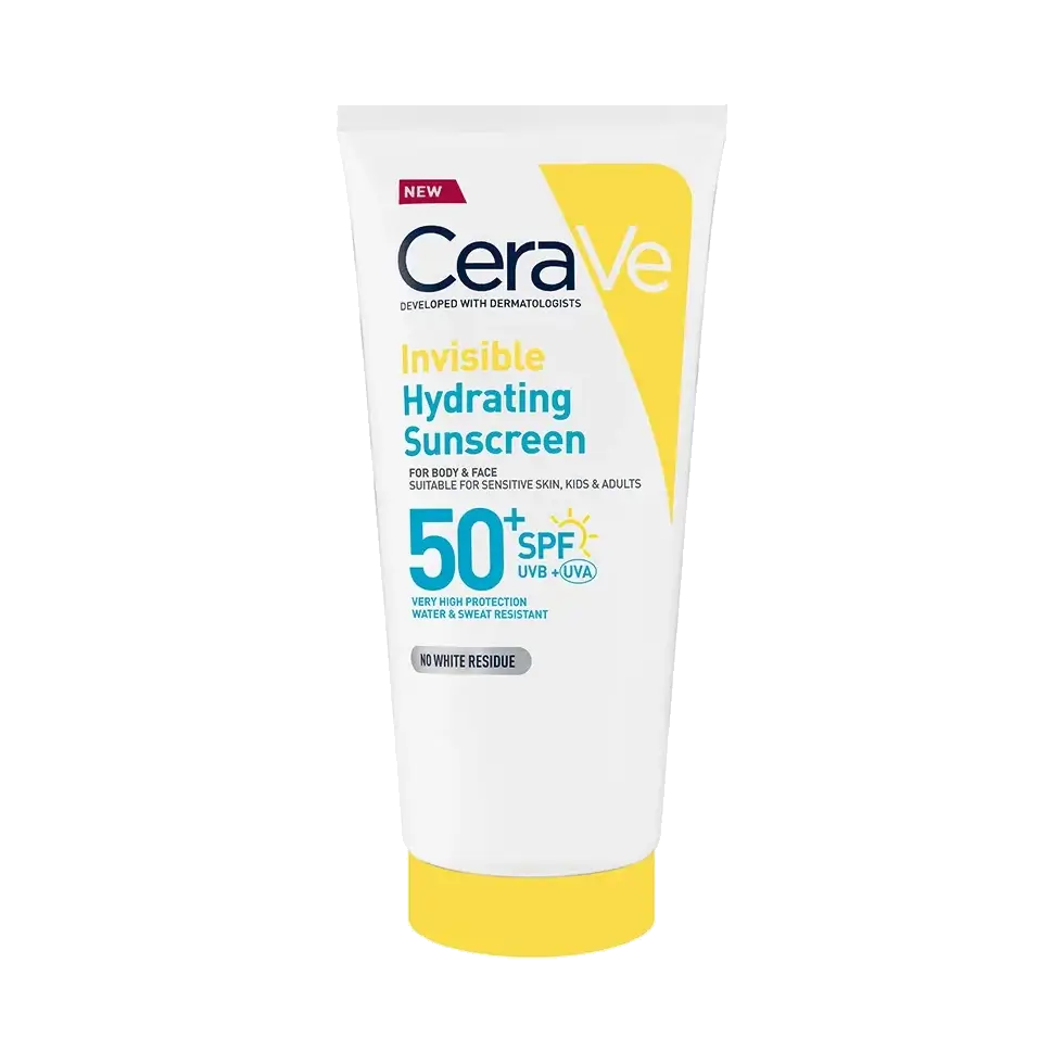 CERAVE Αντηλιακό Invisible Hydrating Sunscreen SPF50+​ για Πρόσωπο και Σώμα - 177ml