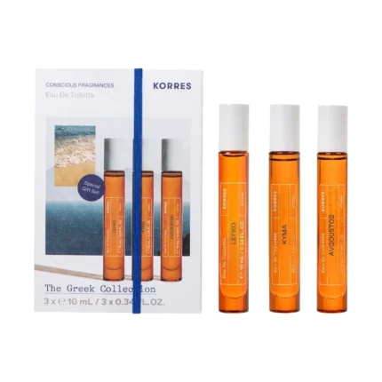 KORRES The Greek Collection Eau De Toilette Lefko (10ml) + Kyma (10ml) + Avgoustos (10ml) ΠΑΚΕΤΟ 3 ΑΡΩΜΑΤΩΝ