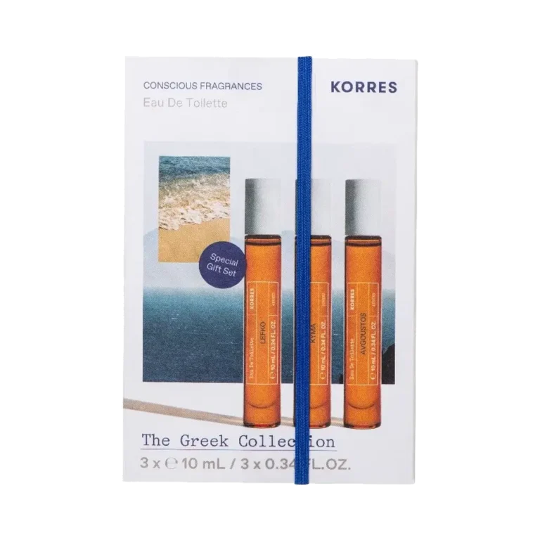 KORRES The Greek Collection Eau De Toilette Lefko (10ml) + Kyma (10ml) + Avgoustos (10ml) ΠΑΚΕΤΟ 3 ΑΡΩΜΑΤΩΝ