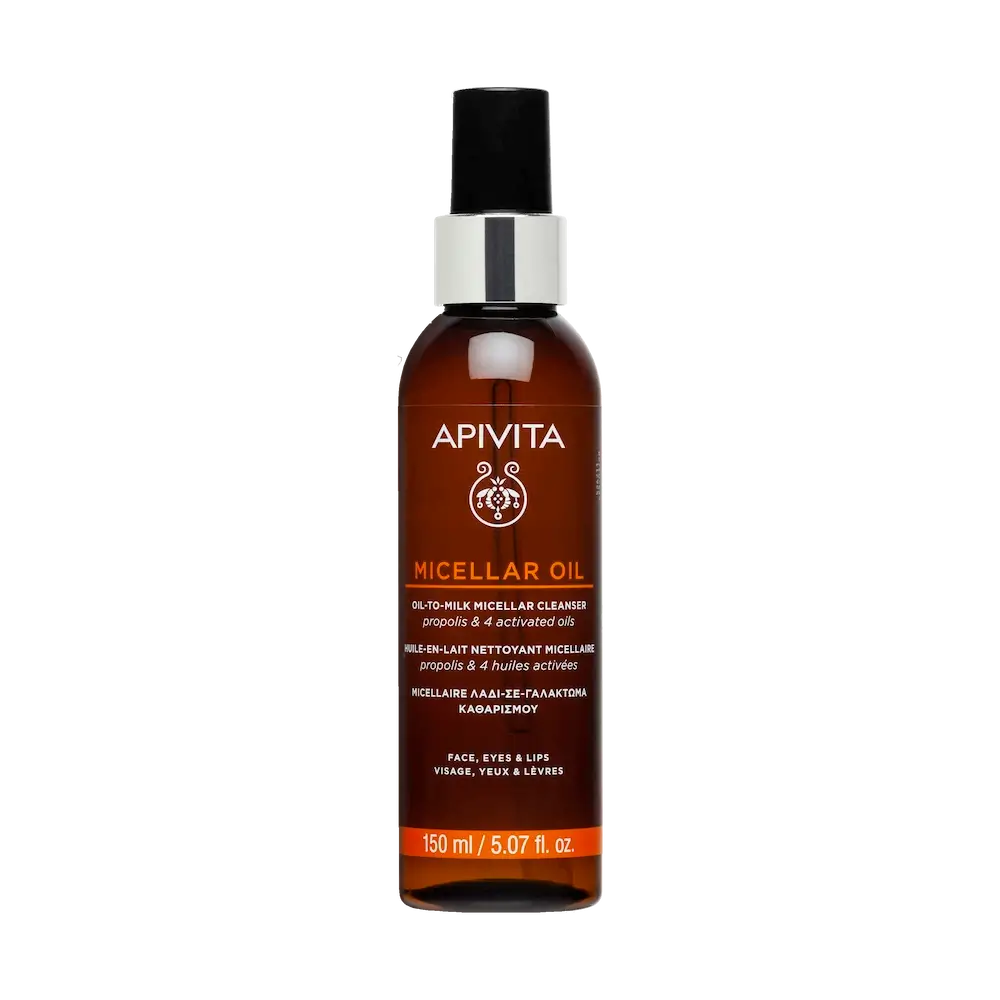 APIVITA Micellar Oil Λάδι-Σε Γαλάκτωμα Καθαρισμού για Πρόσωπο, Μάτια & Χείλη - 150ml