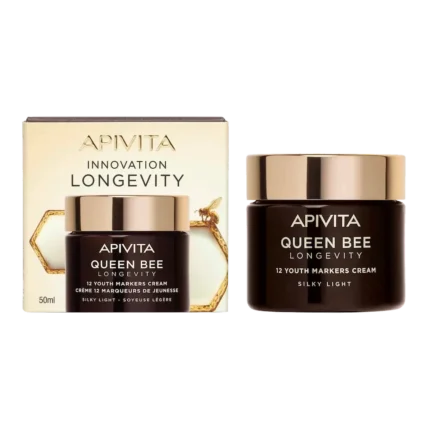 APIVITA Queen Bee Longevity Light Βελούδινη Κρέμα Αντιγήρανσης Ελαφριάς υφής - 50ml