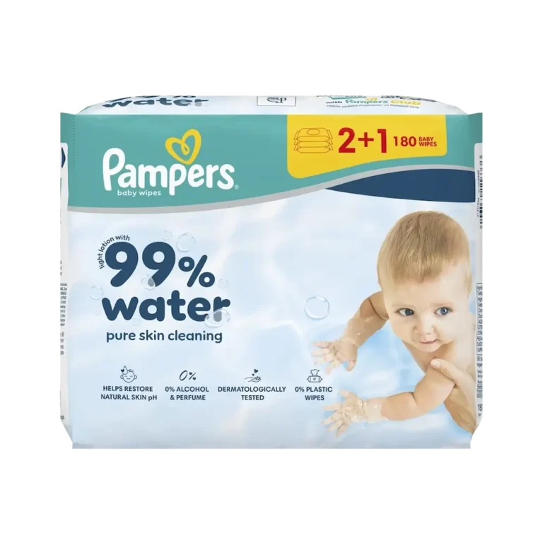 PAMPERS 99% Water Μωρομάντηλα 2+1 ΔΩΡΟ (180 τεμάχια)