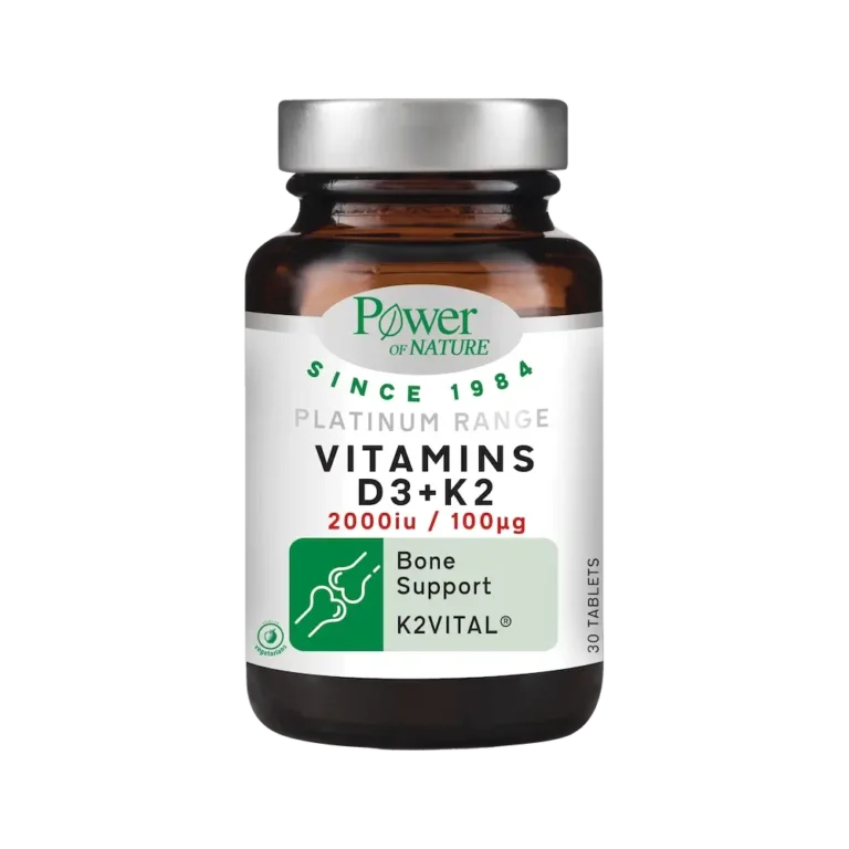 POWER OF NATURE Vitamin D3 + K2 (2000iu/100μg) - 30 ταμπλέτες