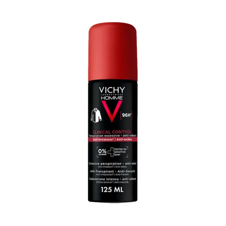 VICHY Homme Clinical Control Deodorant Spray 96H Αποσμητικό Σπρέι για Άνδρες - 125ml