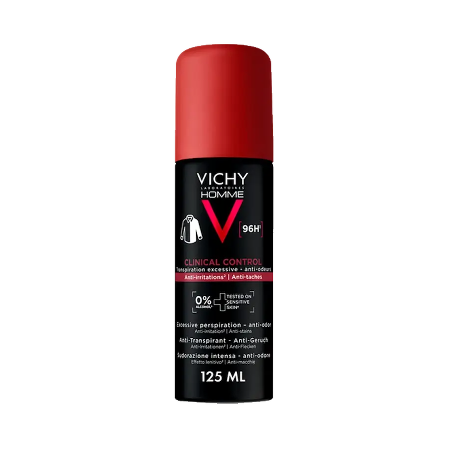 VICHY Homme Clinical Control Deodorant Spray 96H Αποσμητικό Σπρέι για Άνδρες - 125ml