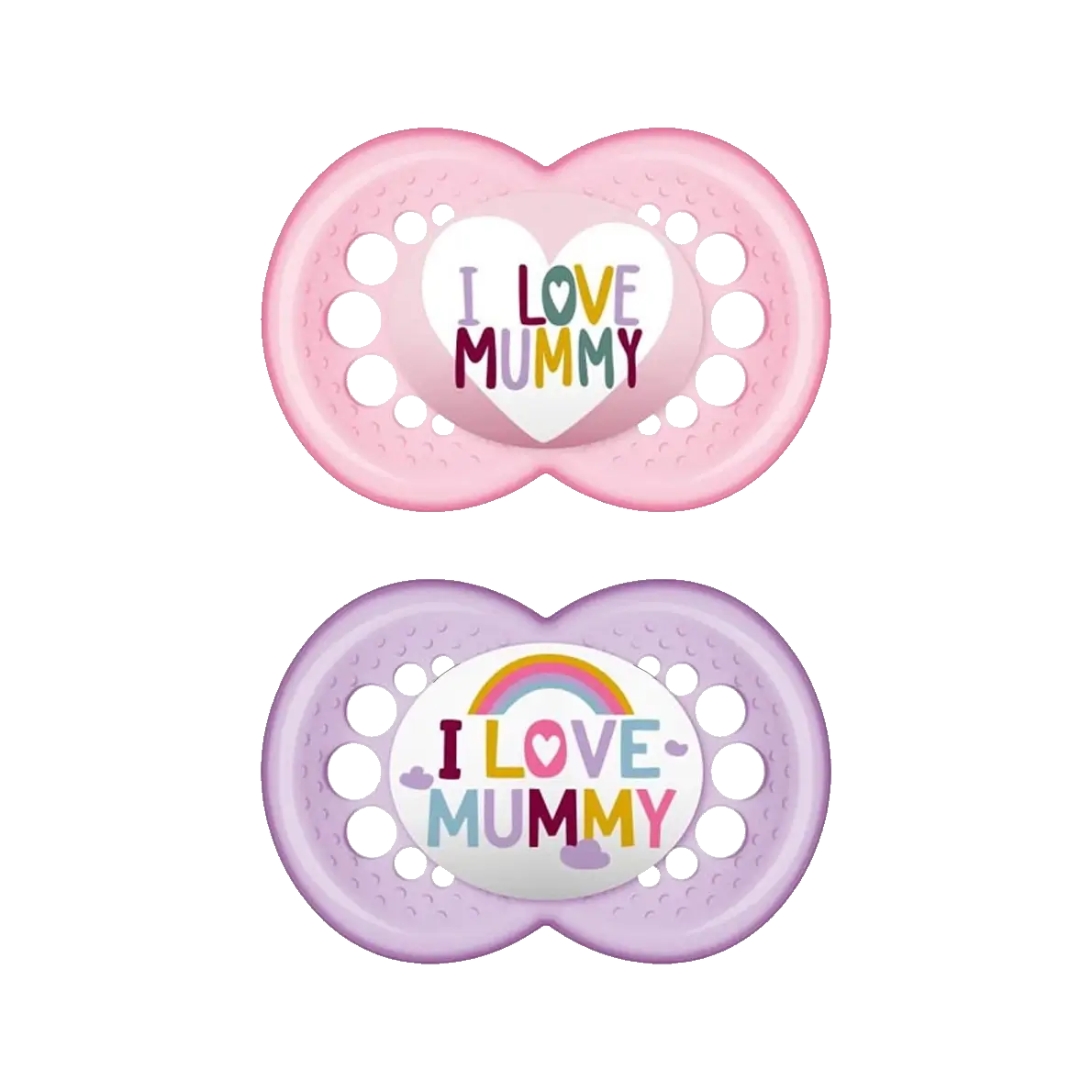 MAM Πιπίλες Σιλικόνης I LOVE MUMMY 16+ Girl (2 τεμάχια)