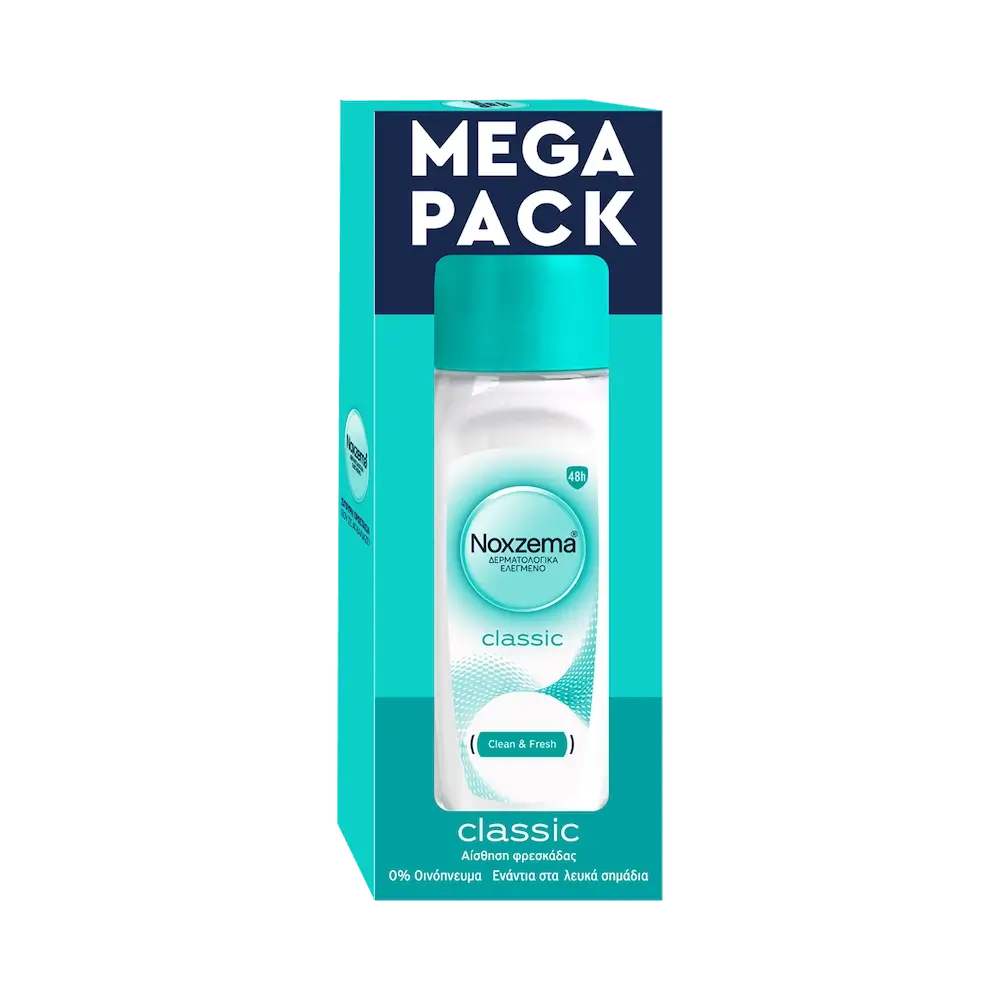 NOXZEMA Αποσμητικό Deodorant Roll-On Classic MEGA PACK 1+1 ΔΩΡΟ (2x50ml)
