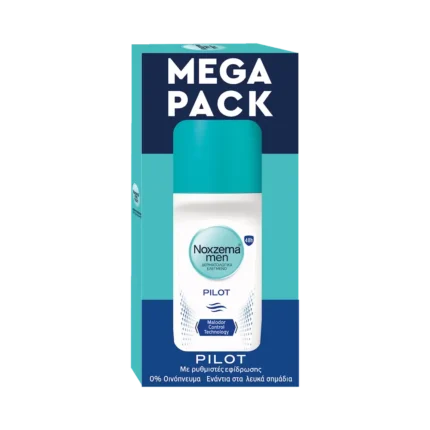 NOXZEMA Pilot Roll On Αποσμητικό κατά της Εφίδρωσης MEGA PACK 1+1 ΔΩΡΟ (2x50ml)